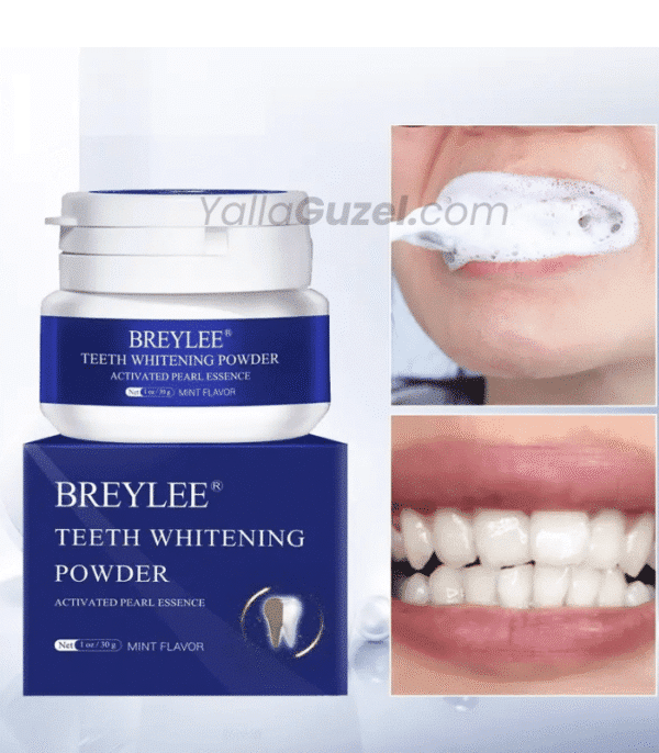 مسحوق تبييض الأسنان بخلاصة اللؤلؤ 💎 – BREYLEE
